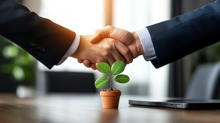 Advisors presenting a postmerger growth strategy to shareholders, focusing on profitability and market expansion, shareholder communication, business vision