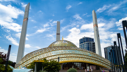 a large beautiful Muslim mosque.