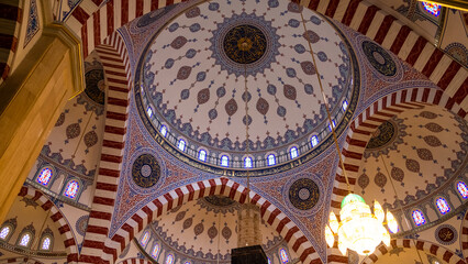 Naklejka premium a Muslim mosque. the interior of the mosque