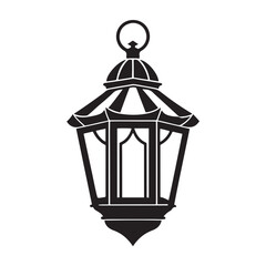 Silhouette of a Classic Lantern 