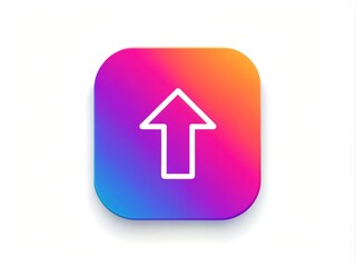 Colorful Upload Icon for Mobile App Design