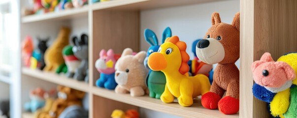 Obraz premium Diverse Collection of Pet Toys on Display