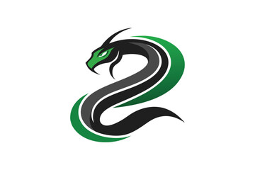 Snake Logo Vector Illustration Fierce and Dangerous Reptile Emblem for Bold and Aggressive Branding on White Background