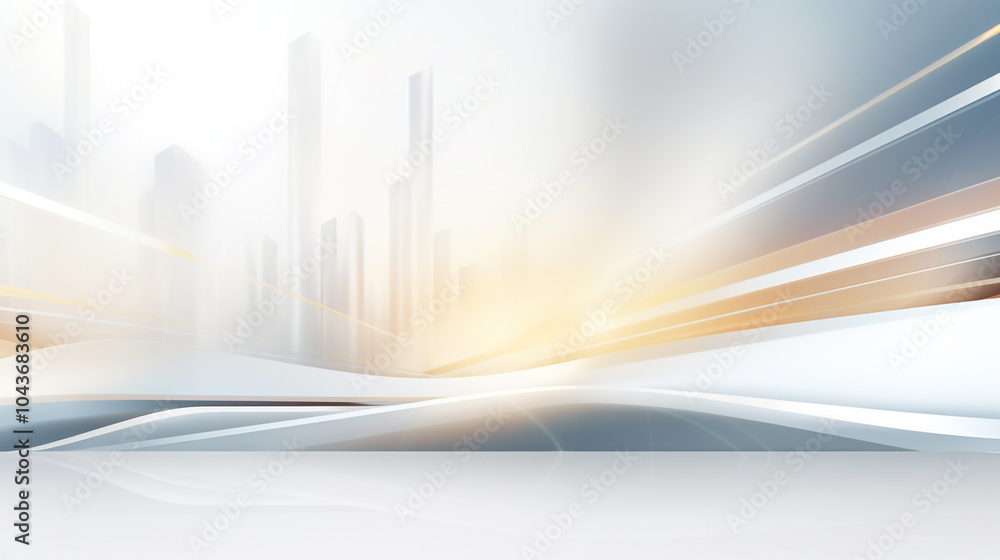 Aufkleber architecture background design, empty product presentation with buildings in the background.