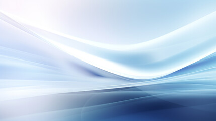 Obraz premium Abstract Blue Curved Lines with Reflective Surface, abstract bright light color blue Futuristic Background.