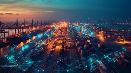 Obraz premium time lapse of lights at night