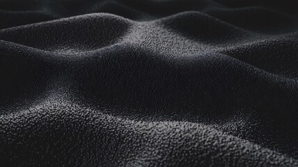 Naklejka premium Dark Velvet Texture: Luxurious, Deep Black Fabric Drape. Close-up shot of elegant dark velvet texture with soft light. perfect for backgrounds, website designs, and more 