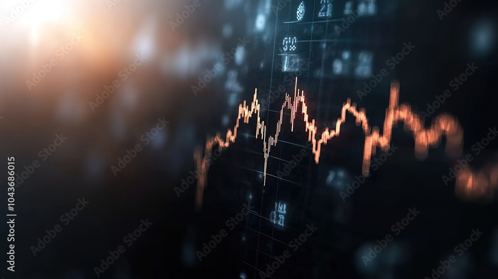 Poster business graph analysis in 3d rendered format