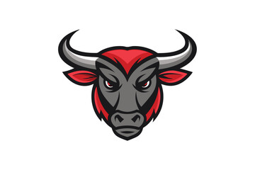 Bull Head Logo Art Vector Illustration Fierce and Powerful Animal Emblem for Bold and Aggressive Branding