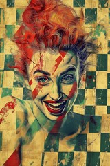 portrait of a person with painted face