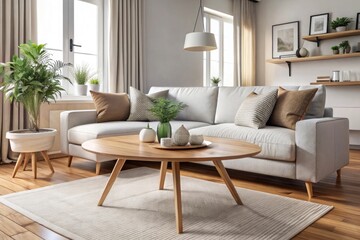 Fototapeta premium modern living room with furniture