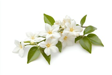 Obraz premium Branches of tropical flowers isolated on transparent background for mockup or decor inviting card. Design for greeting and invitation decoration.