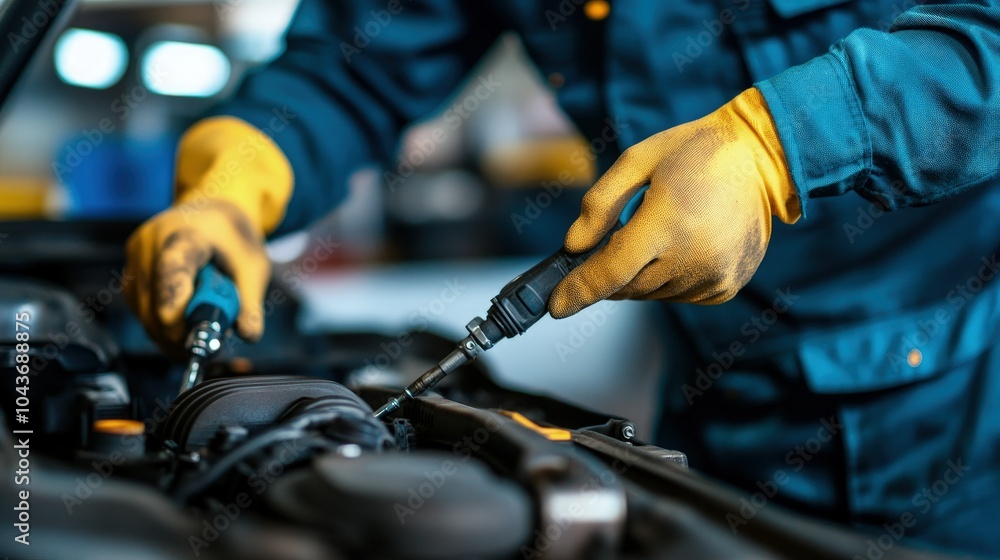 Poster diagnostic tools for engine check in standard scale