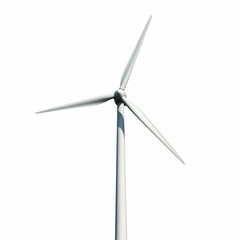 electric wind turbine isolated on white