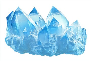 An abstract composition of bright crystals, gemstones, or minerals isolated on a clean  background. Quartz stone from natural, raw, crystalline material, Essential jewelry.