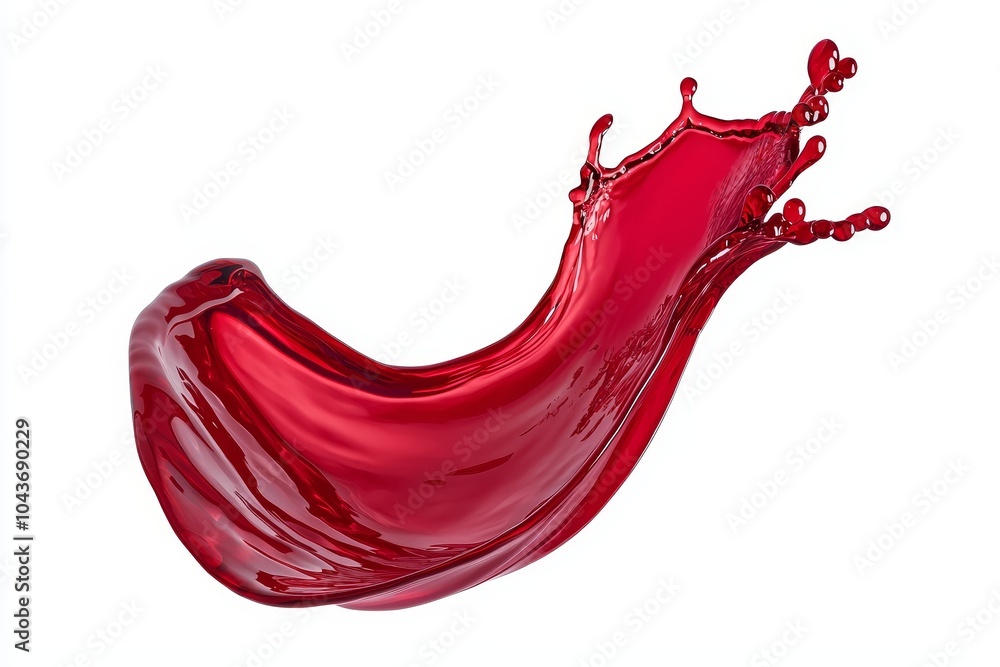 Fototapete water swirl splash with a few bubbles isolated on a clear png background, flowing in the form of a w