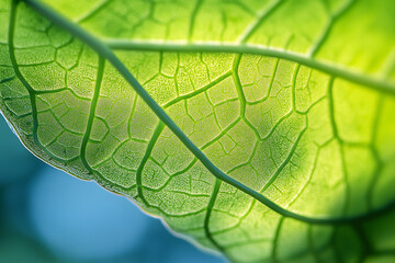 Green leaf macro background