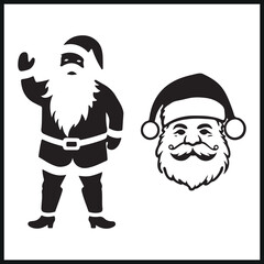 Obraz premium Christmas Santa Claus silhouette