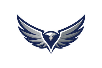 Fototapeta premium Eagle Flying Logo Design Icon Majestic and Powerful Bird of Prey Vector Illustration for Bold Branding