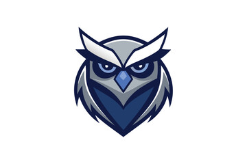 Owl Head Logo Vector Illustration – Fierce and Wise Nocturnal Bird Design for Powerful Branding