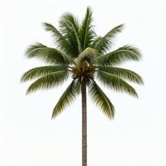 Obraz premium Coconut palm tree isolated on white
