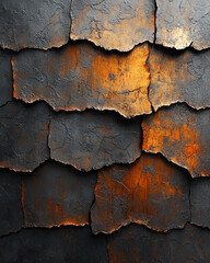 Obraz premium weathered metal plates with rust patterns offer a textured visual experience