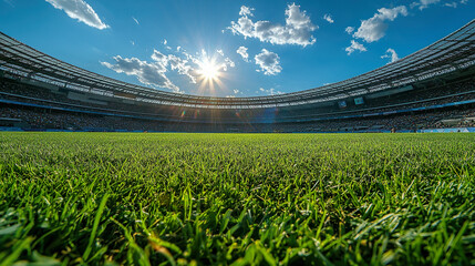 Football field ultra wide angle background
