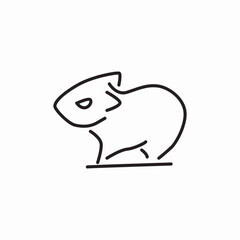 domestic mouse icon sign vector