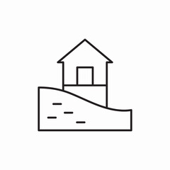minimalist house icon sign vector