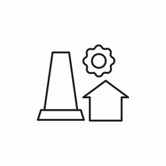 nuclear plant icon sign vector