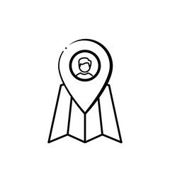 Location on map. specific locations marked on the map. location icon. outline design style. Travel, navigation, maps, shipping. vector template design