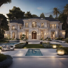 Obraz premium background of luxurious and magnificent house buildings