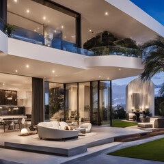 background of luxurious and magnificent house buildings