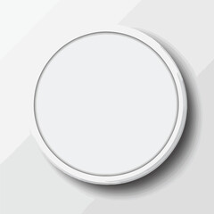 Circle Label Blank Sticker Vector Isolated on Transparent Background