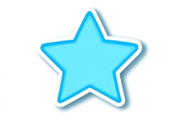 Obraz premium Blue Star Shape Isolated on White Background