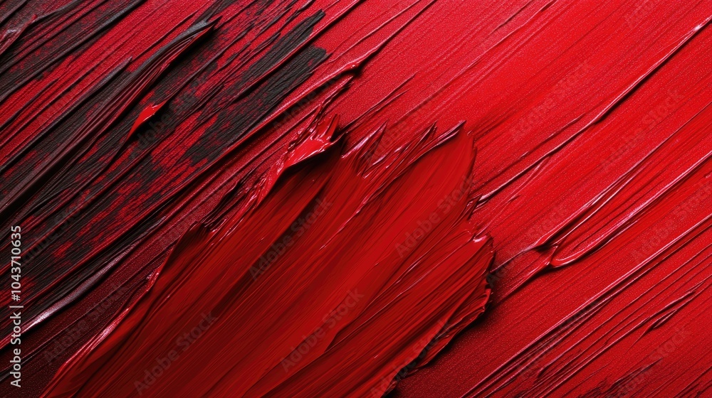 Aufkleber a dynamic red paint stroke featuring deep texture and vivid hue ideal for creative backgrounds and d