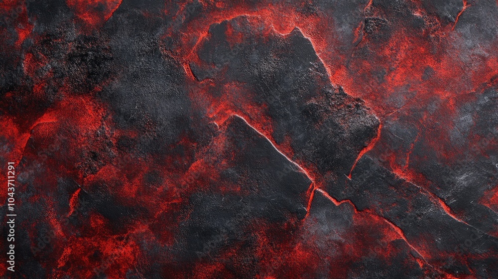 Poster red and black stone concrete texture background panoramic view featuring ample space for text