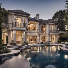 Fototapeta premium background of luxurious and magnificent house buildings