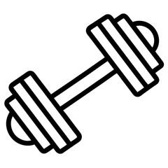 Dumbbell line icon vector illustration 