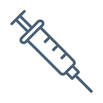 recommend clip art: Syringe injection line icon vector