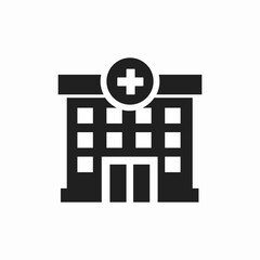 Fototapeta premium hospital building icon sign vector