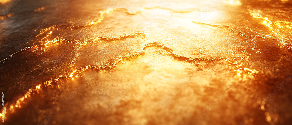 Poster Abstract Golden Texture Background with Light and Shadow