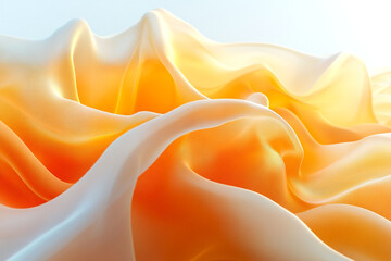 Obraz premium Abstract colorful wave line on light background, 3d render, background wallpaper design