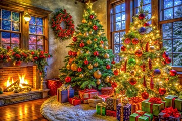 Fototapeta premium Vibrant Christmas Clipart and Pictures for Festive Celebrations and Holiday Decor