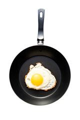 Black griddle on a white background