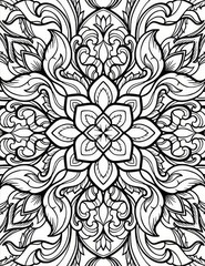 Batik designs for editing or learning to color for children