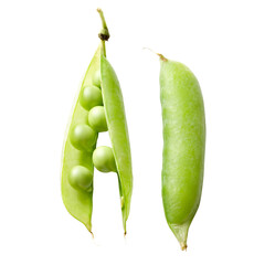 Fresh pea isolated on white background