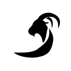 Best Goat Head Silhouette Vector