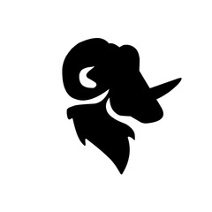 Best Goat Head Silhouette Vector