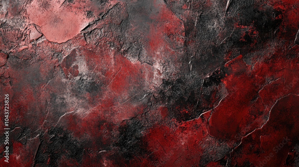 Aufkleber red and black stone concrete texture background panoramic view featuring ample space for text